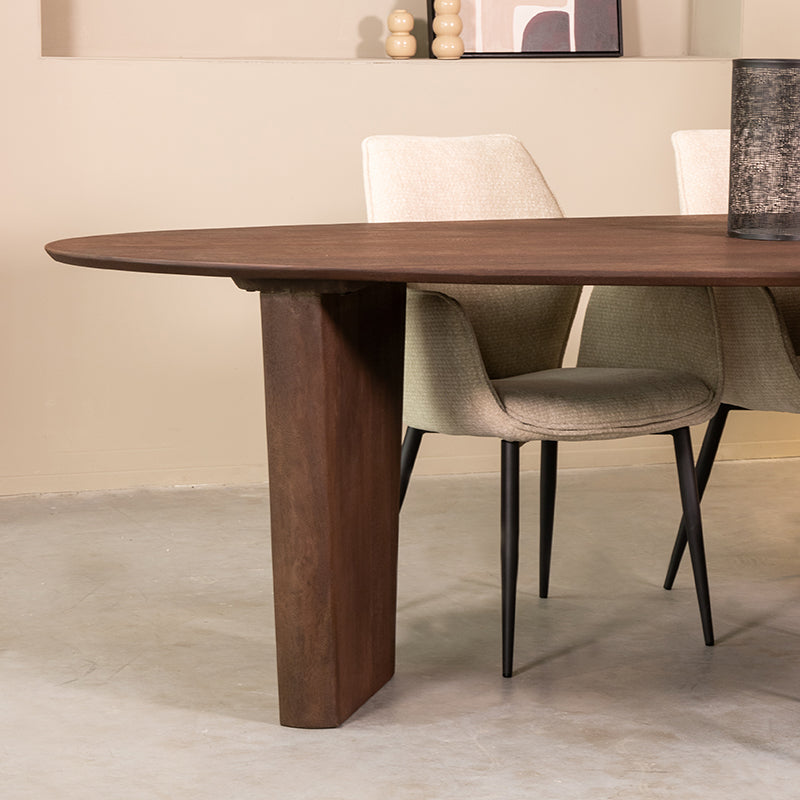 Label51 - Eettafel Wow - Mangohout - Espresso - 240 x 110 x 75 cm