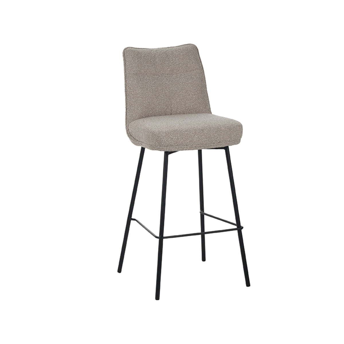 Label51 - Tabouret de bar Lennon - Bouclé - 46 x 55 x 96 cm