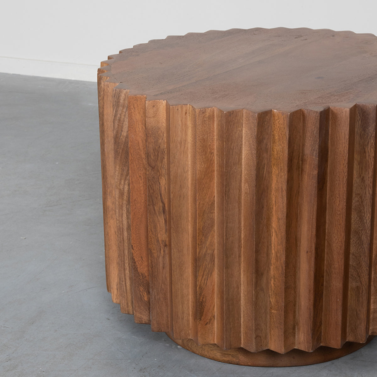 Label51 - Table basse Novan - Bois de manguier - Naturel - 50 x 50 x 40 cm