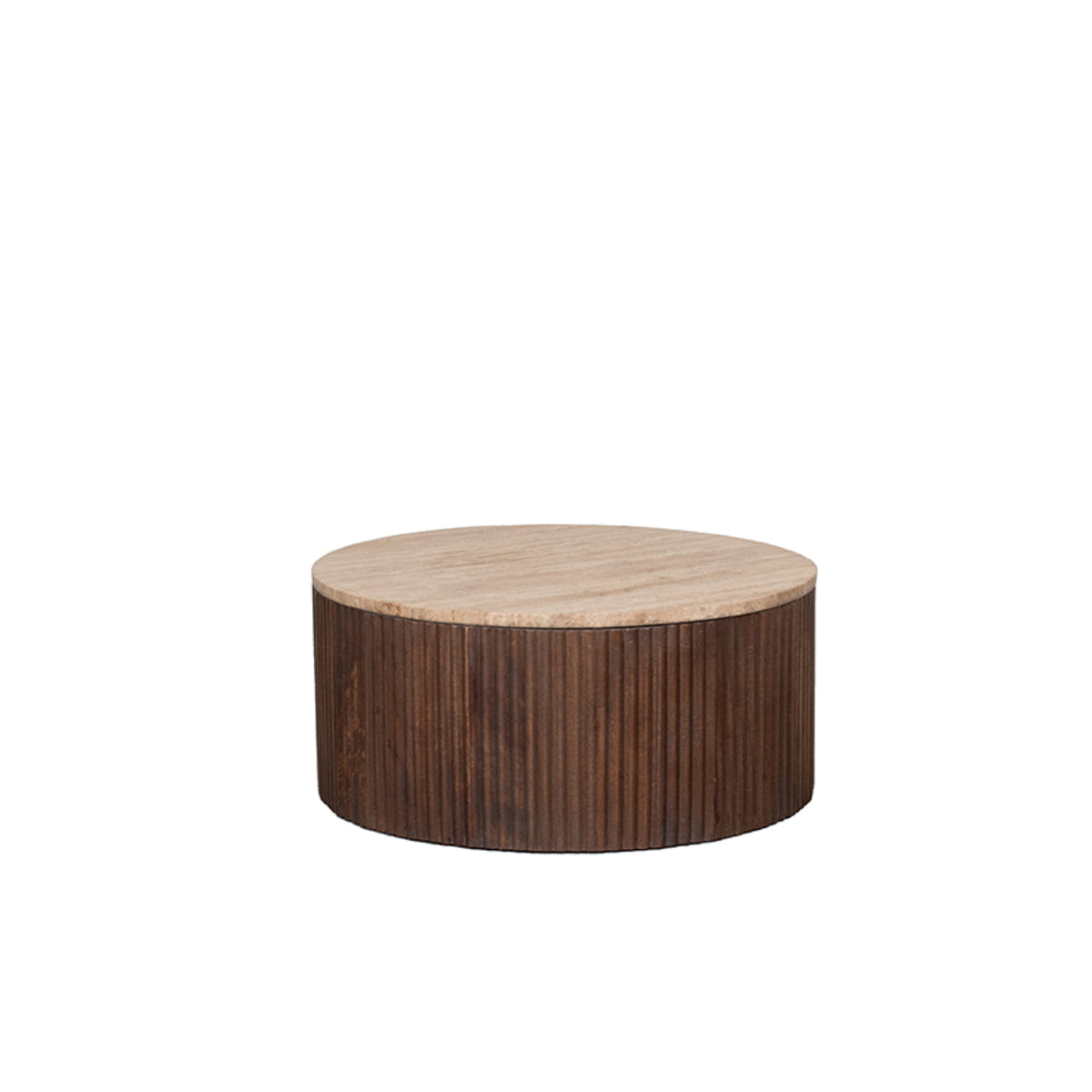 Label51 - Table basse Ribble - Travertin - 50 x 50 x 30 cm