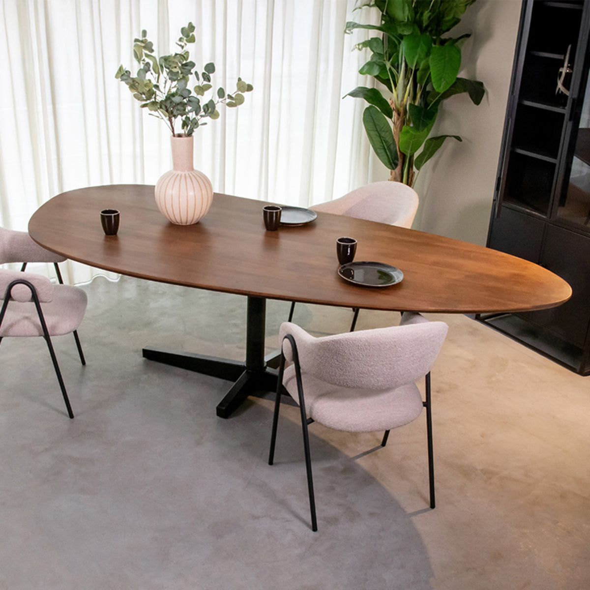 Label51 - Table à manger Rosie - Bois de manguier - Naturel - 180 x 100 x 76 cm