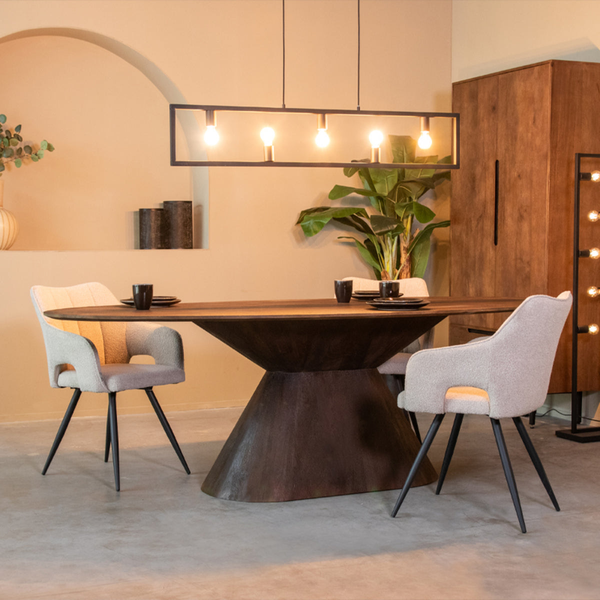 Label51 - Table à manger Jagger - Bois de manguier - Espresso - 240 x 110 x 76 cm