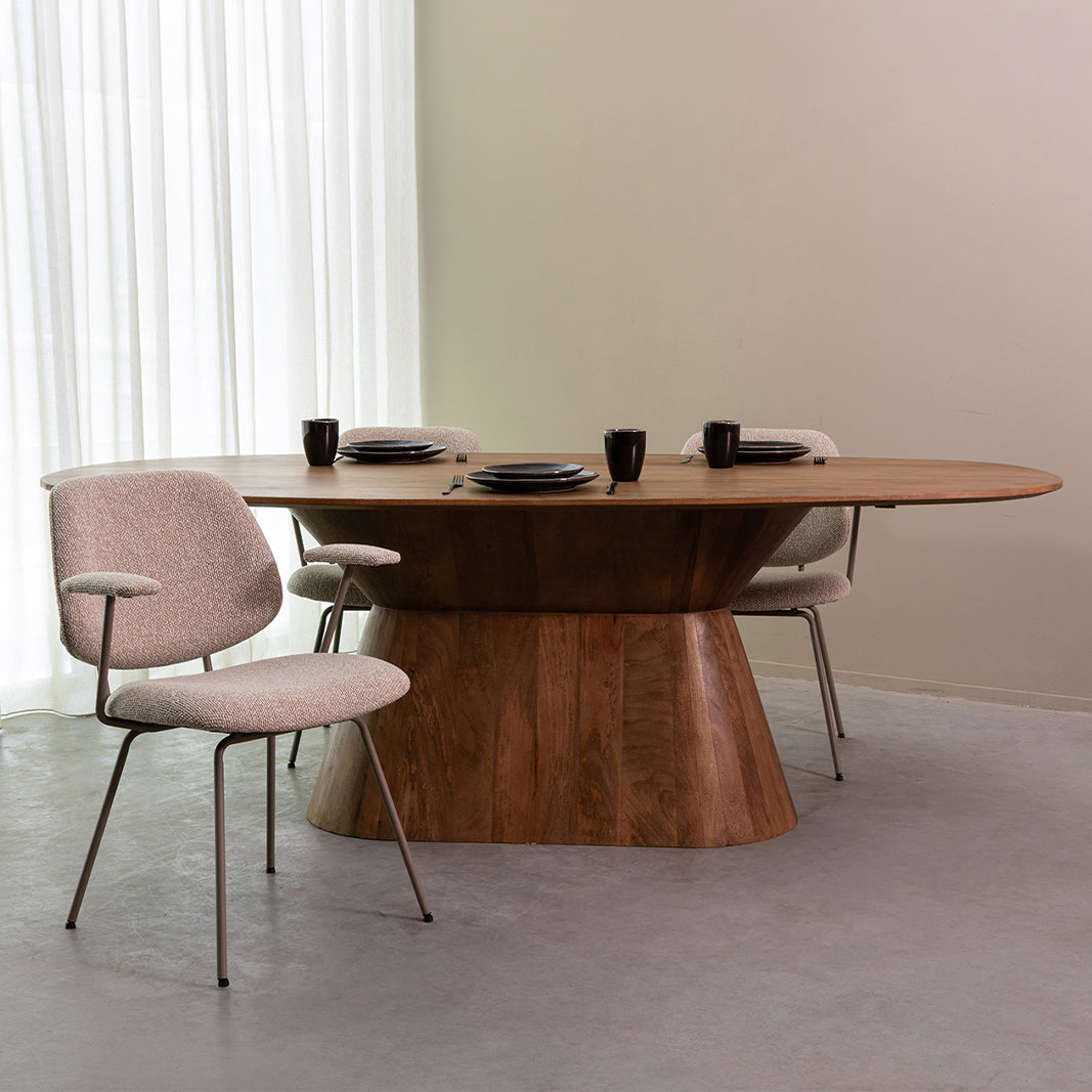 Label51 - Table à manger Jagger - Bois de manguier - Naturel - 220 x 110 x 76 cm