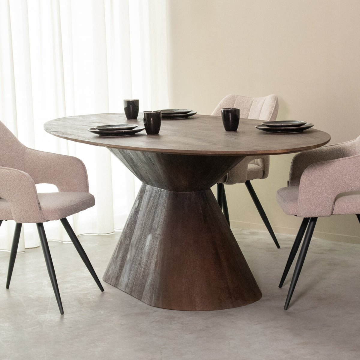 Label51 - Table à manger Jagger - Bois de manguier - Espresso - 200 x 110 x 76 cm
