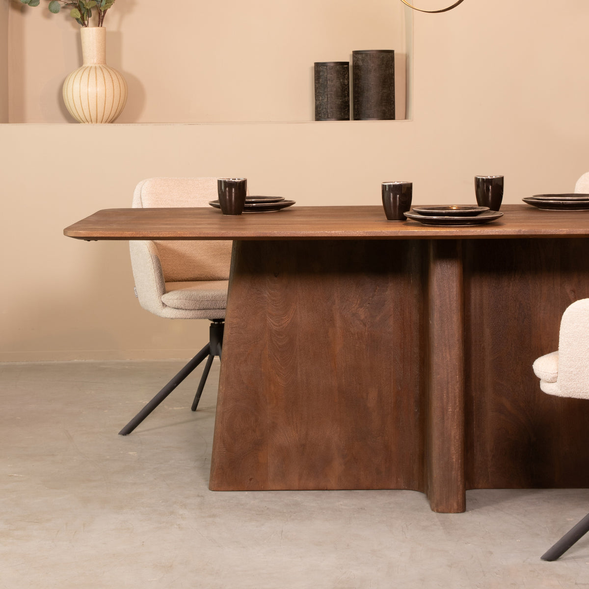Label51 - Eettafel Scott - Mangohout - Espresso - 230 x 100 x 76 cm