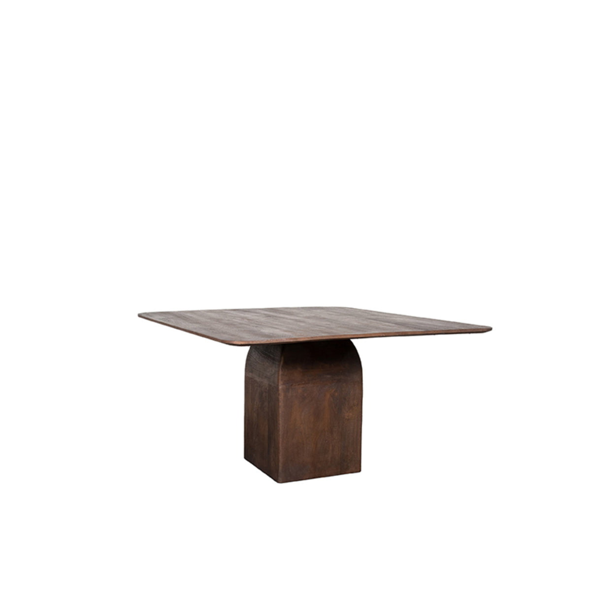 Label51 - Table à manger Ingo - Bois de manguier - Espresso - 130 x 130 x 76 cm