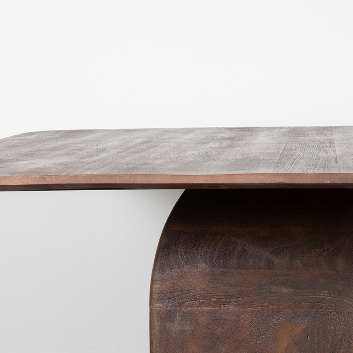 Label51 - Table à manger Ingo - Bois de manguier - Espresso - 130 x 130 x 76 cm