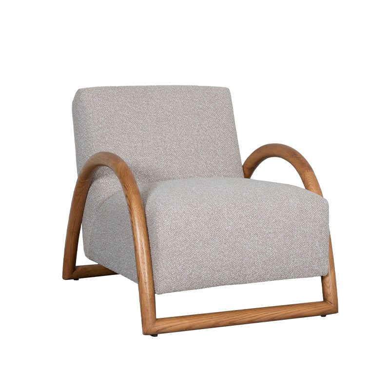 Label51 - Fauteuil Viggo - Bouclé - Naturel - 70 x 90 x 74 cm
