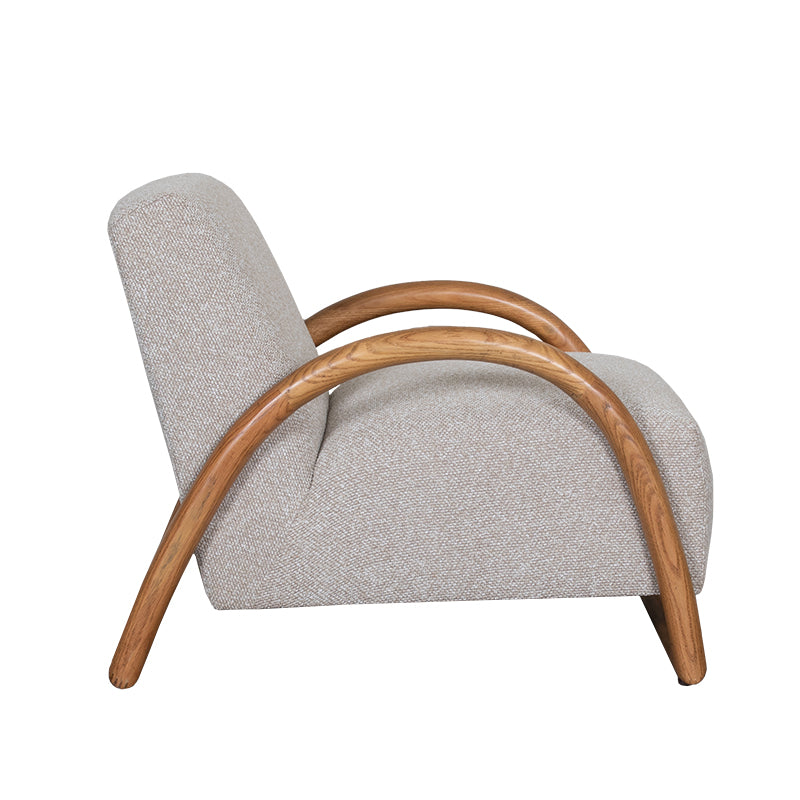 Label51 - Fauteuil Viggo - Bouclé - Naturel - 70 x 90 x 74 cm