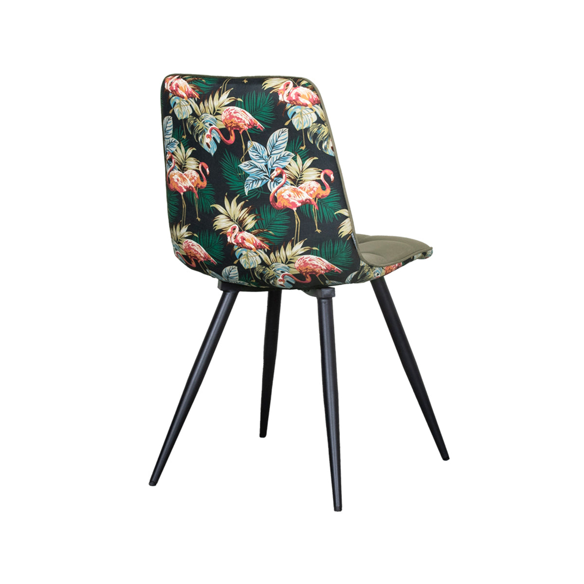 Label51 - Eetkamerstoel Bistro - Velours - Hunter groen - 46 x 59 x 86 cm