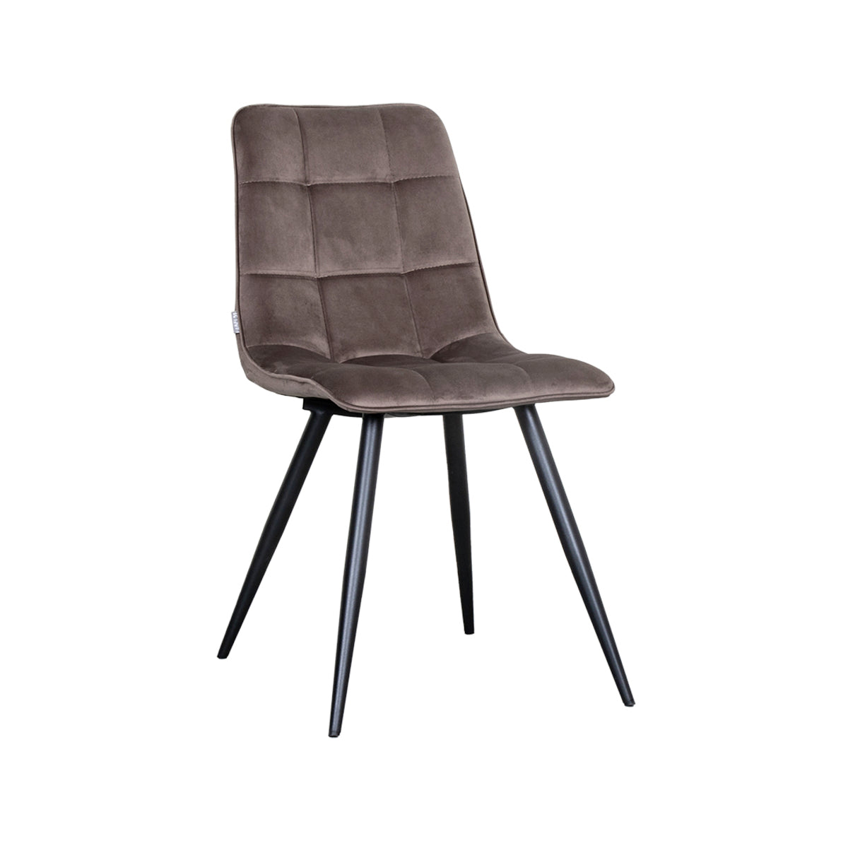 Label51 - Eetkamerstoel Bistro - Velours - Taupe - 46 x 59 x 86 cm