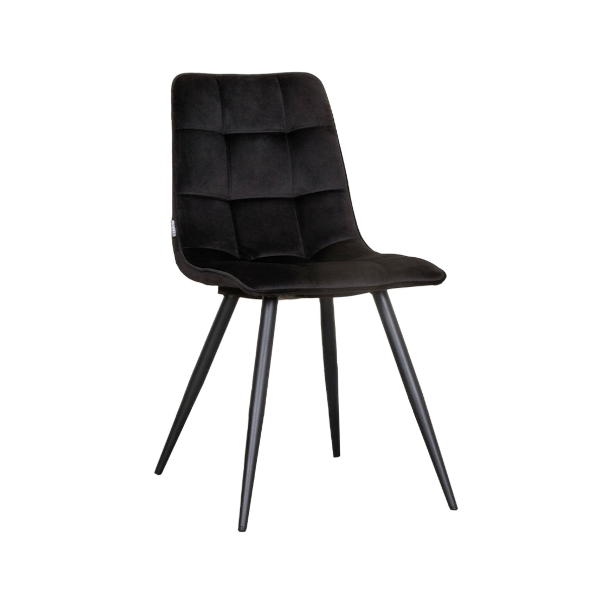 Label51 - Chaise de salle à manger Bistro - Velours - Noir - 46 x 59 x 86 cm