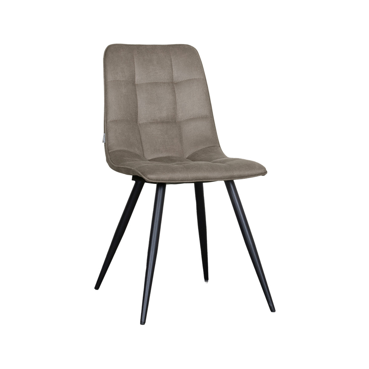 Label51 - Eetkamerstoel Bistro - Microsuède - Taupe - 46 x 59 x 86 cm