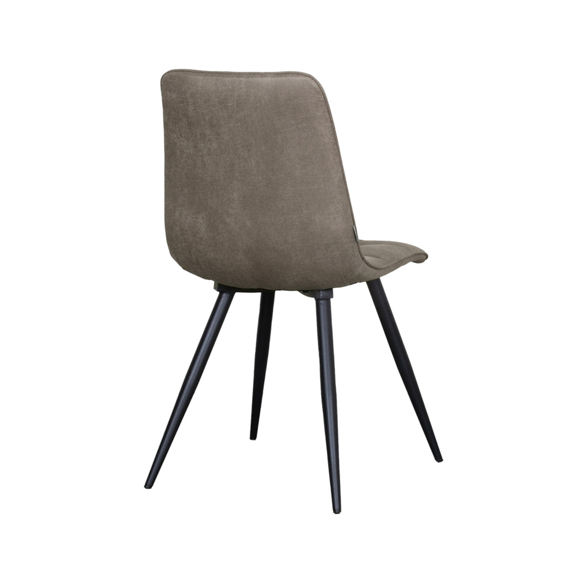 Label51 - Eetkamerstoel Bistro - Microsuède - Taupe - 46 x 59 x 86 cm