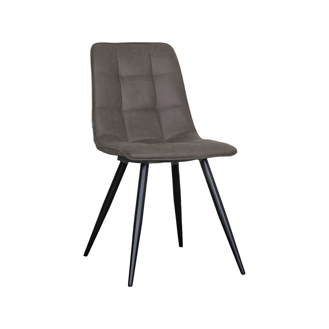 Label51 - Chaise de salle à manger Bistro - Microsuède - Anthracite - 46 x 59 x 86 cm