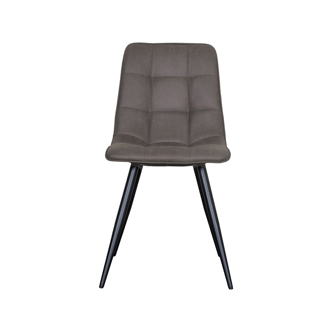 Label51 - Chaise de salle à manger Bistro - Microsuède - Anthracite - 46 x 59 x 86 cm