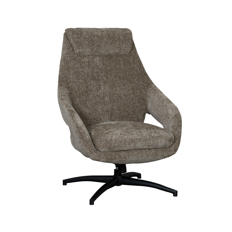 Label51 - Fauteuil pivotant Maxwell - Tissu - Vert chasseur - 75 x 84 x 108 cm