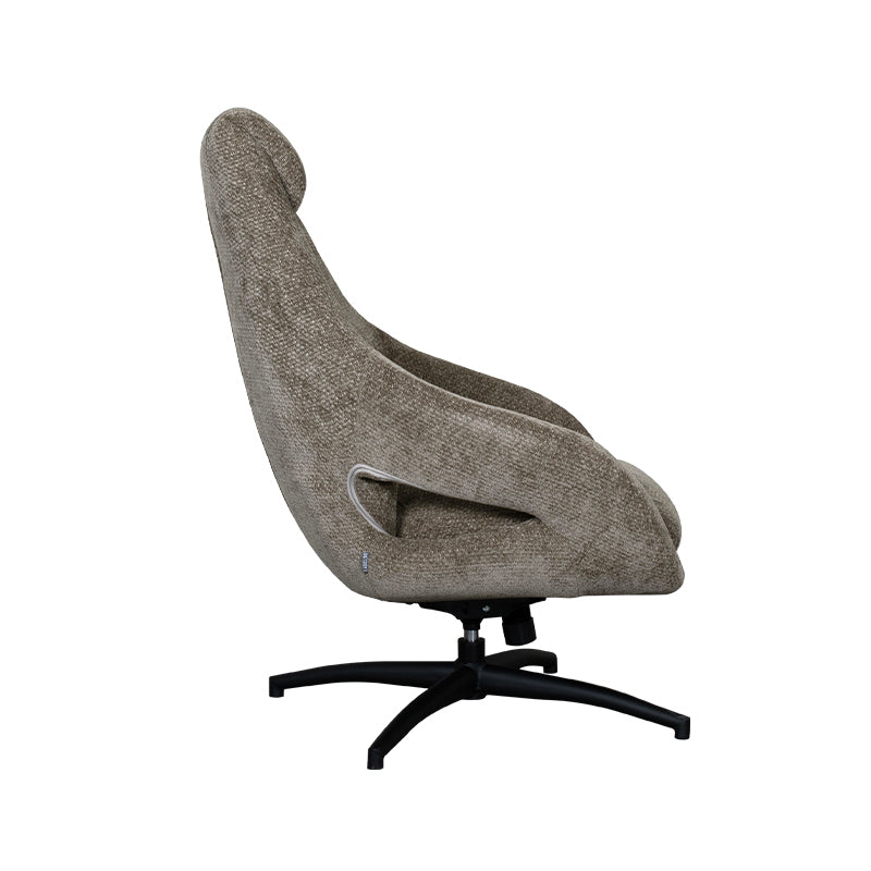 Label51 - Fauteuil pivotant Maxwell - Tissu - Vert chasseur - 75 x 84 x 108 cm