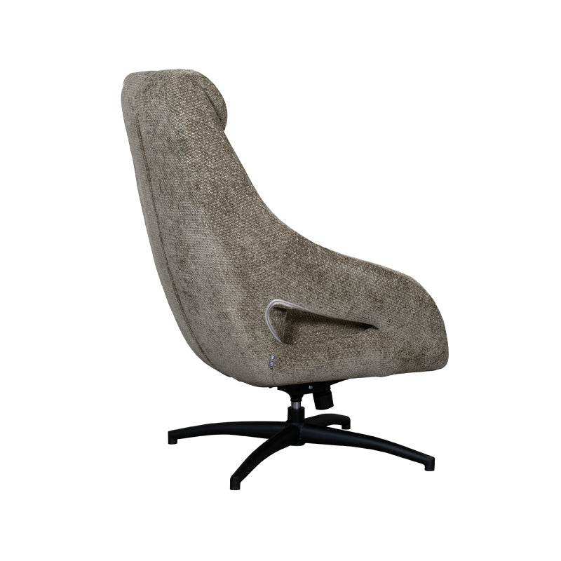 Label51 - Fauteuil pivotant Maxwell - Tissu - Vert chasseur - 75 x 84 x 108 cm