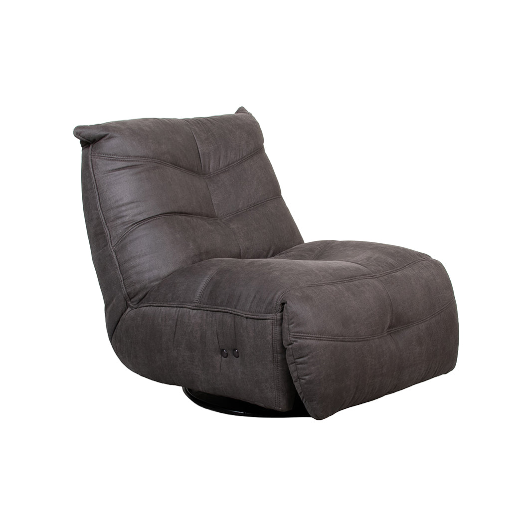 Label51 - Fauteuil relax électrique Powernap Station - Microsuède - Anthracite - 90 x 110 x 95 cm