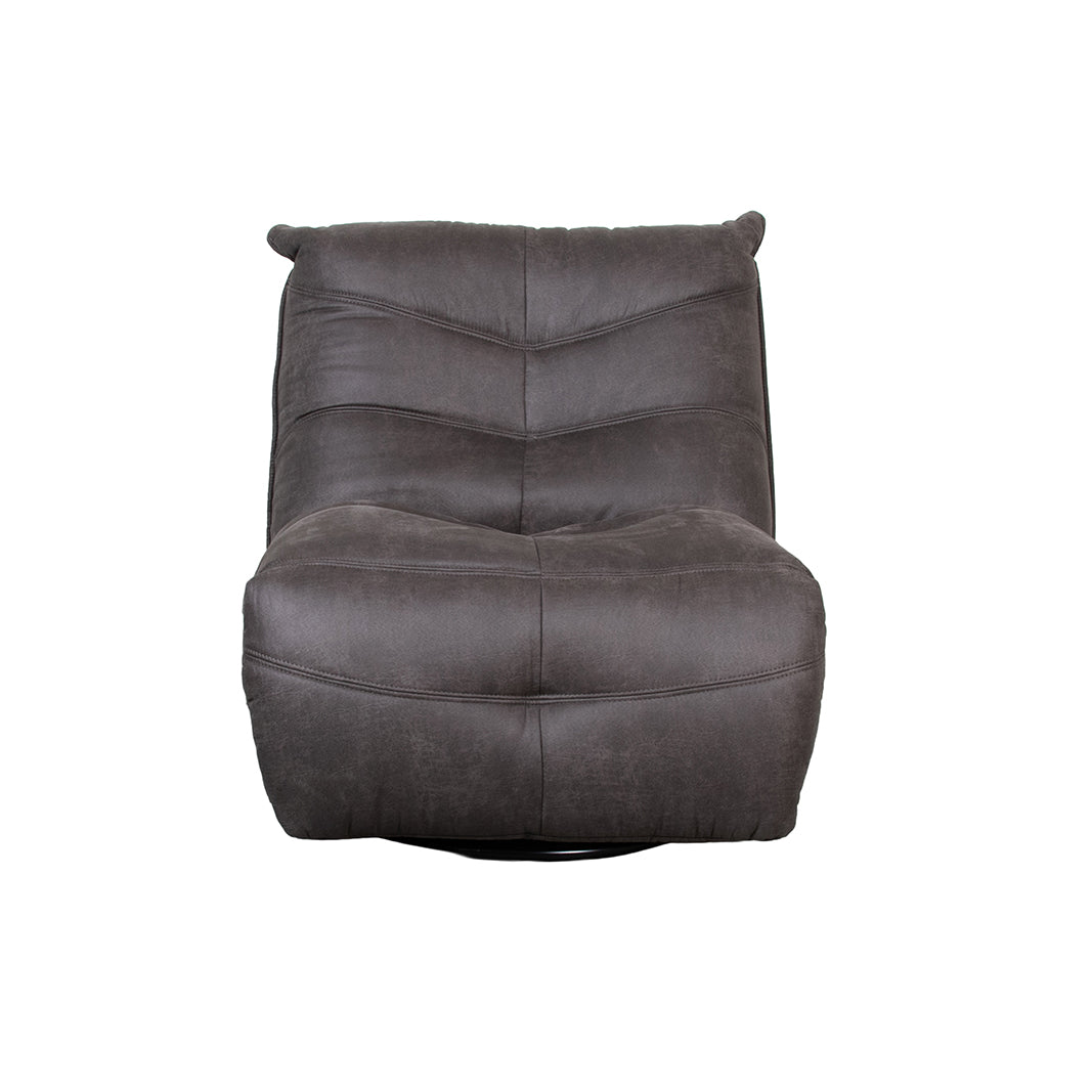 Label51 - Elektrische relaxfauteuil Powernap Station - Microsuède - Antraciet - 90 x 110 x 95 cm