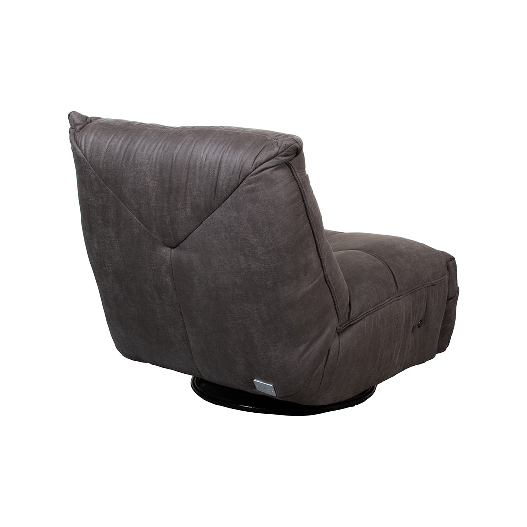 Label51 - Elektrische relaxfauteuil Powernap Station - Microsuède - Antraciet - 90 x 110 x 95 cm