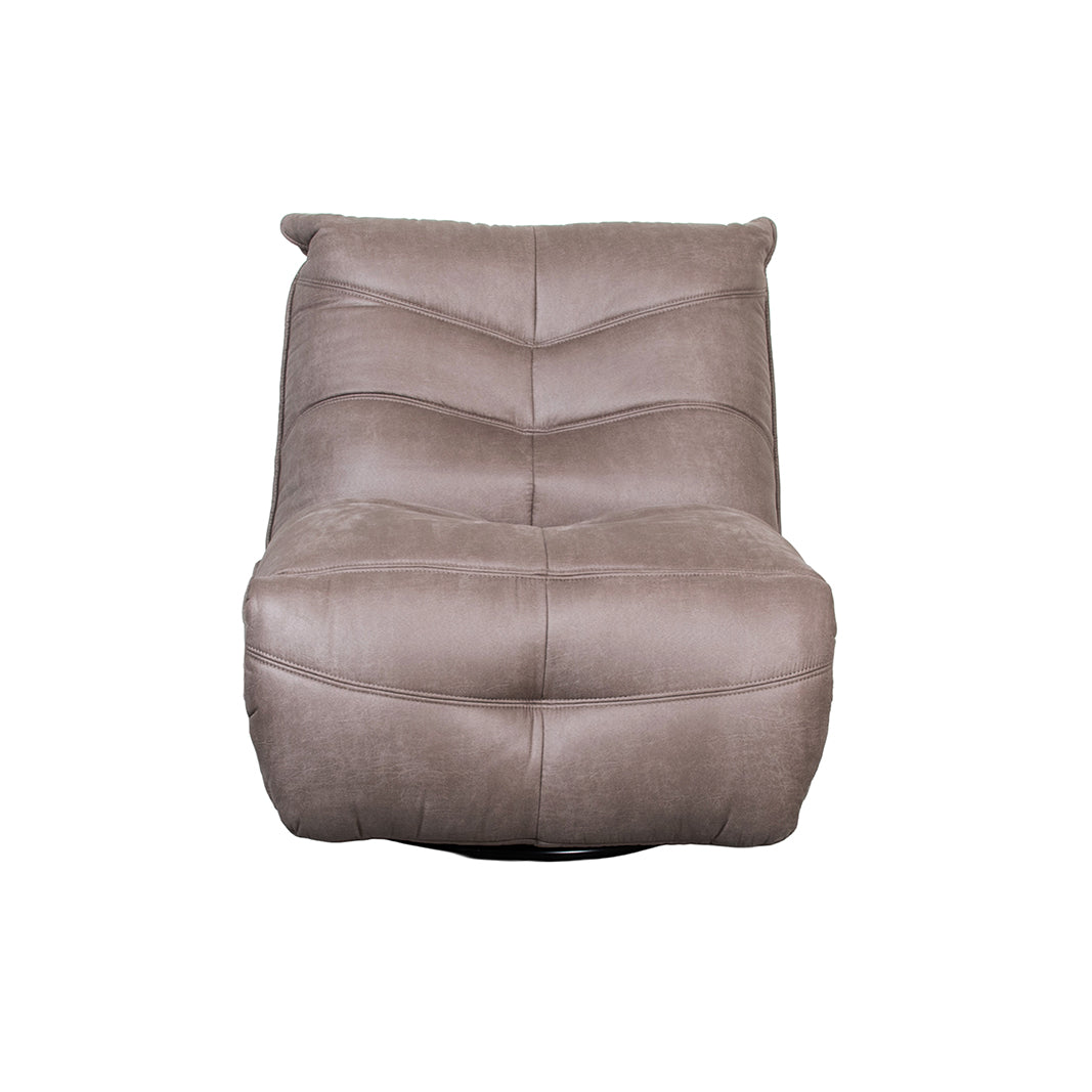 Label51 - Elektrische relaxfauteuil Powernap Station - Microsuède - Taupe - 90 x 110 x 95 cm