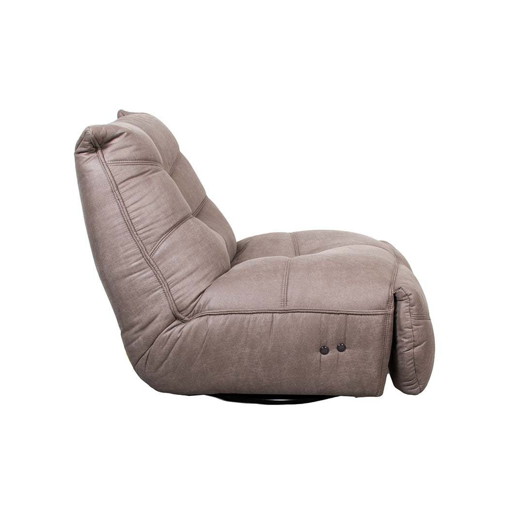 Label51 - Elektrische relaxfauteuil Powernap Station - Microsuède - Taupe - 90 x 110 x 95 cm