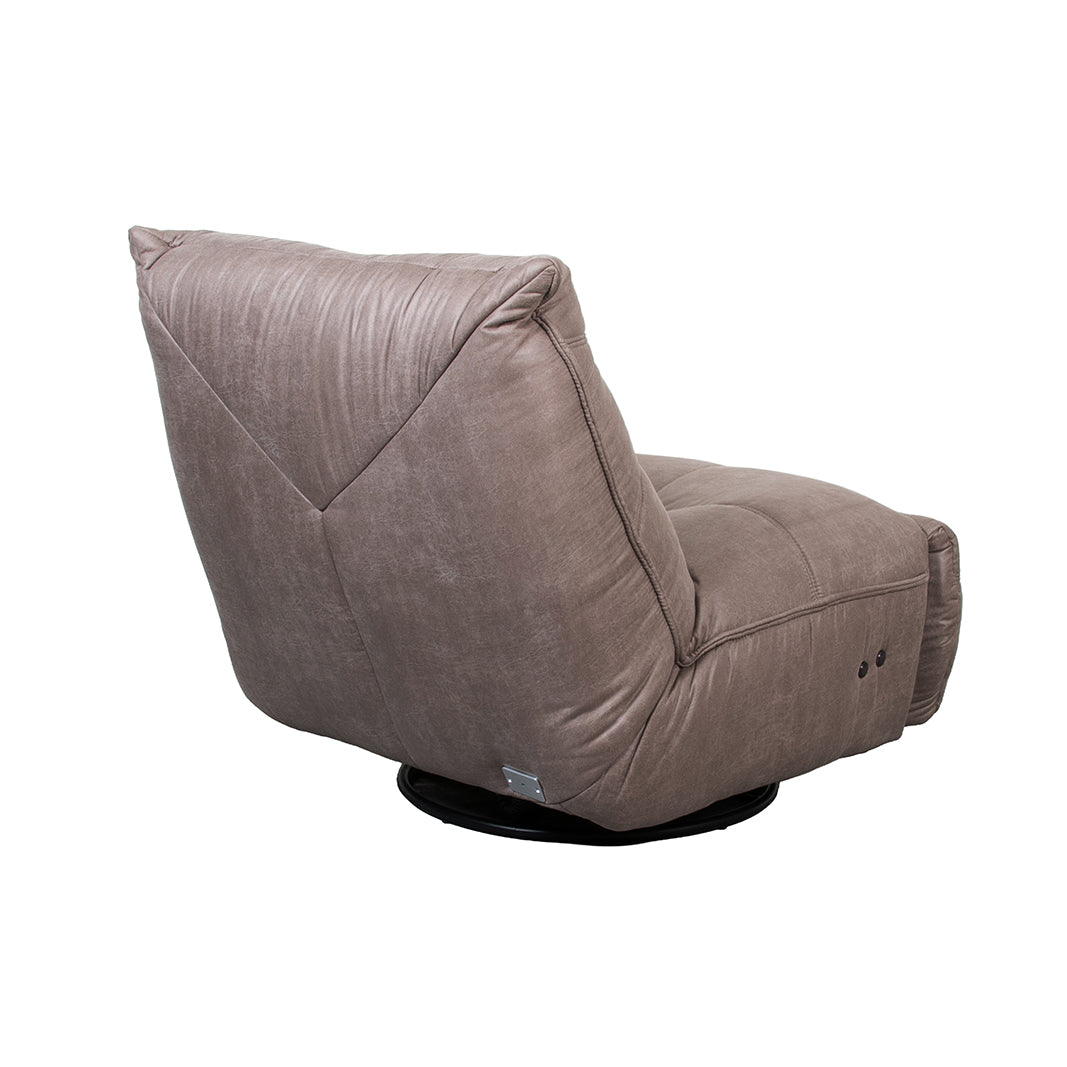 Label51 - Elektrische relaxfauteuil Powernap Station - Microsuède - Taupe - 90 x 110 x 95 cm