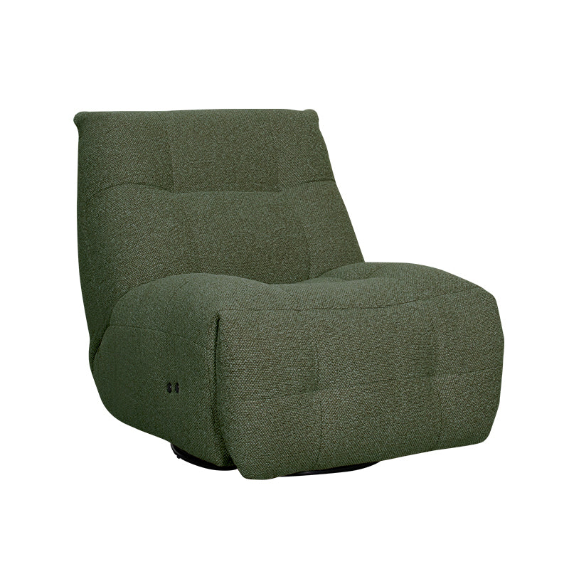 Label51 - Fauteuil relax électrique Ontspan en laad op - Bouclé - Vert forêt - 90 x 110 x 95 cm