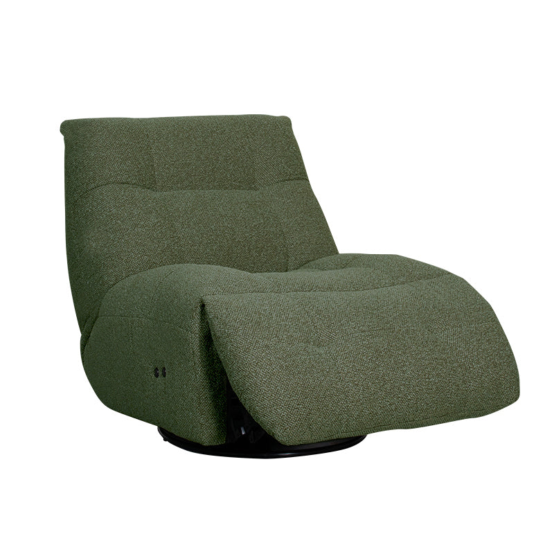 Label51 - Fauteuil relax électrique Ontspan en laad op - Bouclé - Vert forêt - 90 x 110 x 95 cm