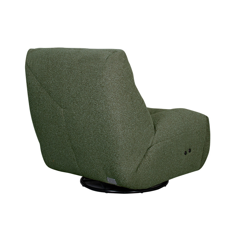 Label51 - Fauteuil relax électrique Ontspan en laad op - Bouclé - Vert forêt - 90 x 110 x 95 cm