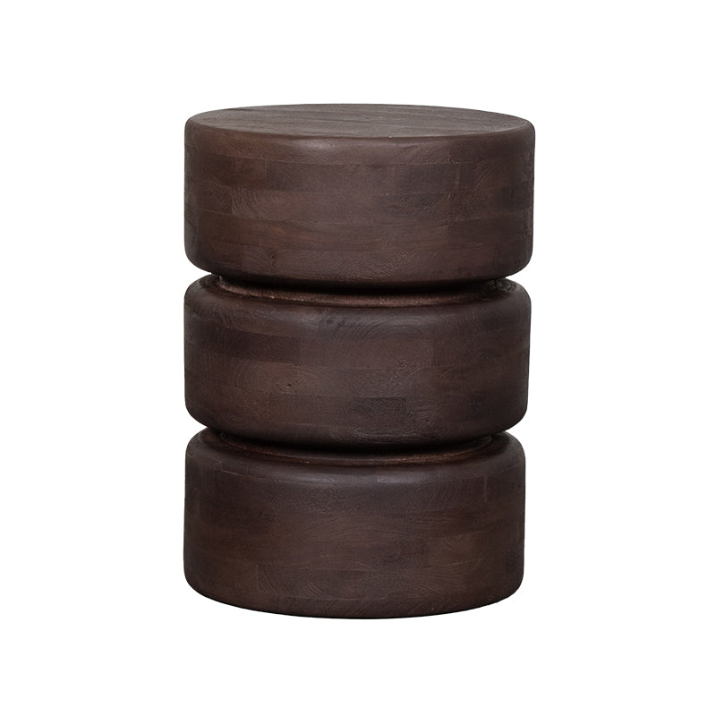 Label51 - Table d'appoint Milly - Bois de manguier - Espresso - 35 x 35 x 47 cm