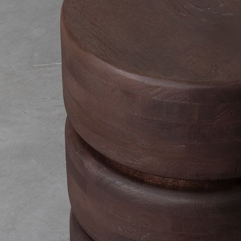 Label51 - Table d'appoint Milly - Bois de manguier - Espresso - 35 x 35 x 47 cm