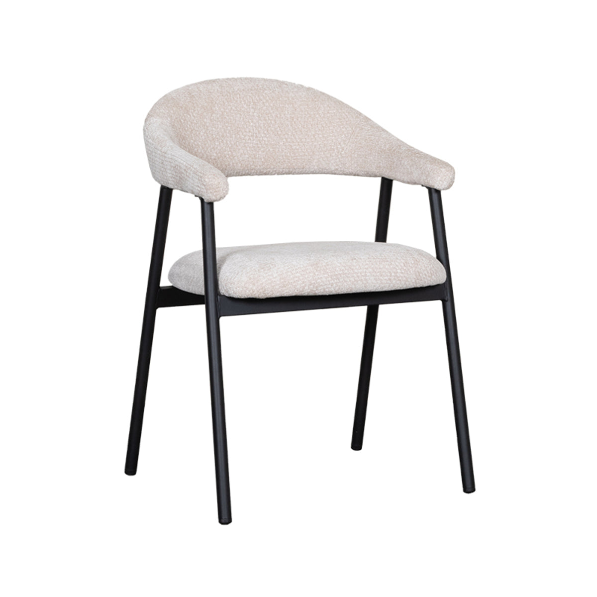 Label51 - Chaise de salle à manger Amaze - Tissu - Naturel - 54 x 54 x 80 cm