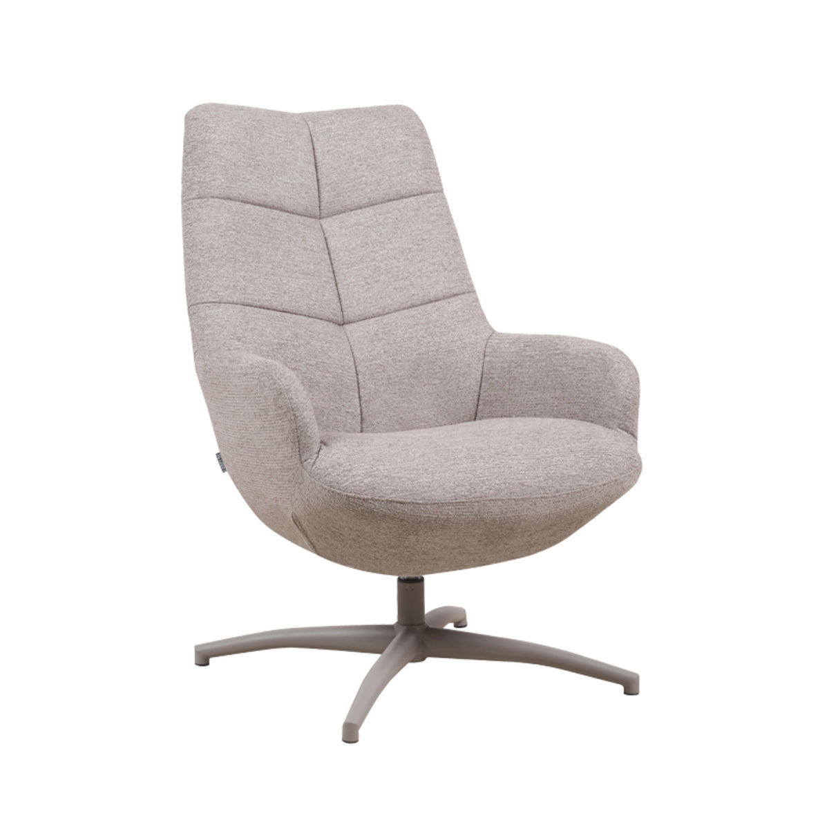 Label51 - Draaifauteuil Winston - Stof - Taupe - 73 x 82 x 106 cm