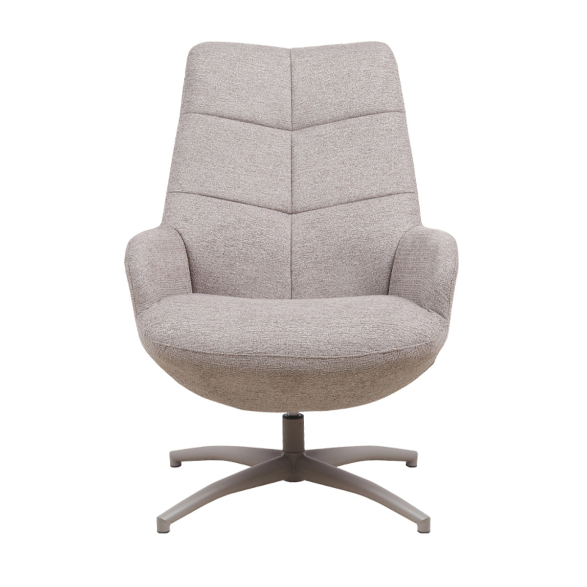 Label51 - Draaifauteuil Winston - Stof - Taupe - 73 x 82 x 106 cm