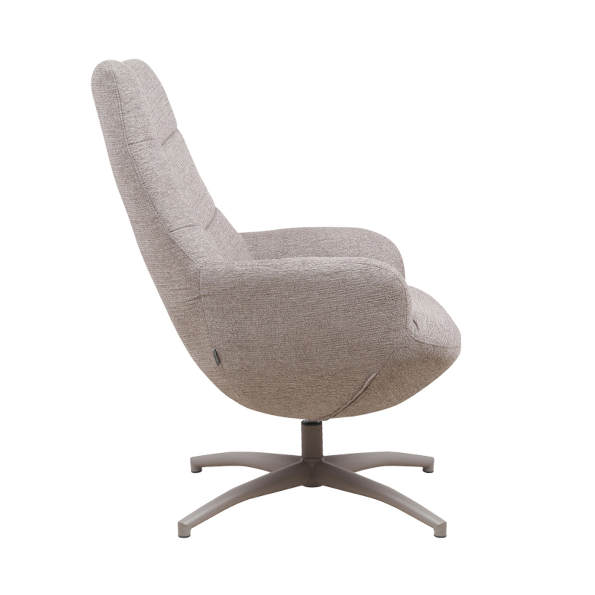 Label51 - Draaifauteuil Winston - Stof - Taupe - 73 x 82 x 106 cm