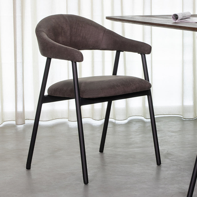 Label51 - Chaise de salle à manger Amaze - Microsuède - Anthracite - 54 x 54 x 80 cm