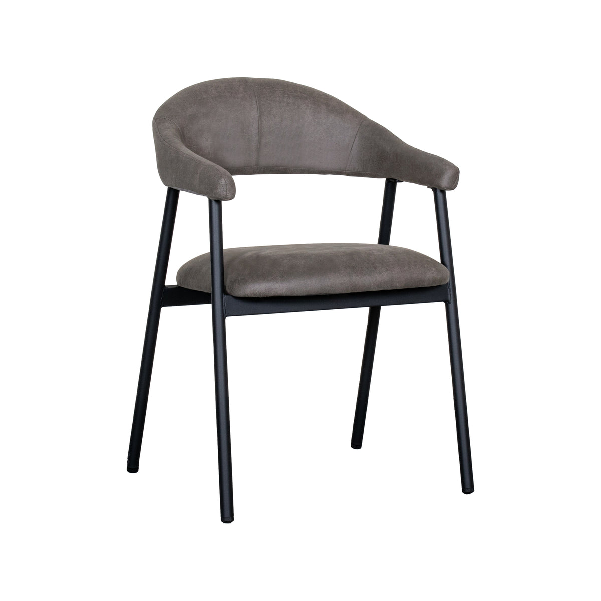 Label51 - Chaise de salle à manger Amaze - Microsuède - Anthracite - 54 x 54 x 80 cm
