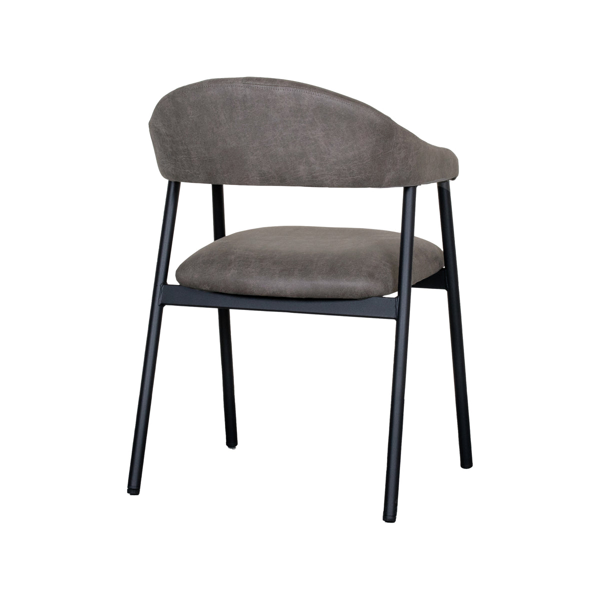Label51 - Chaise de salle à manger Amaze - Microsuède - Anthracite - 54 x 54 x 80 cm