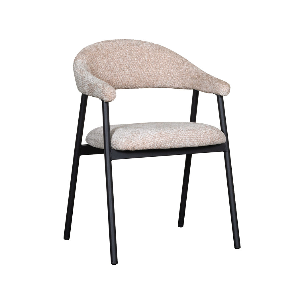 Label51 - Chaise de salle à manger Amaze - Tissu - Argile - 54 x 54 x 80 cm