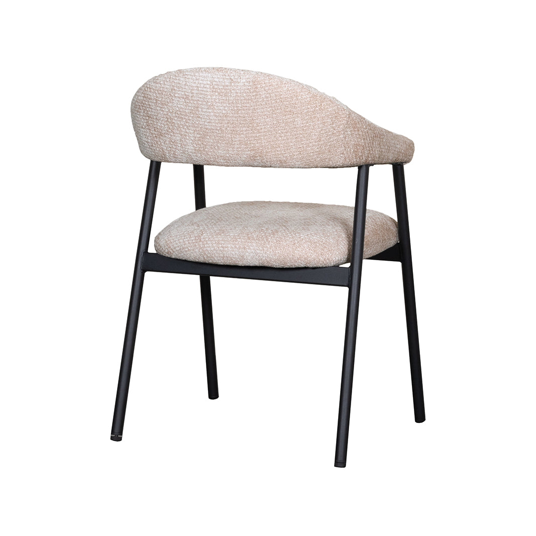 Label51 - Chaise de salle à manger Amaze - Tissu - Argile - 54 x 54 x 80 cm