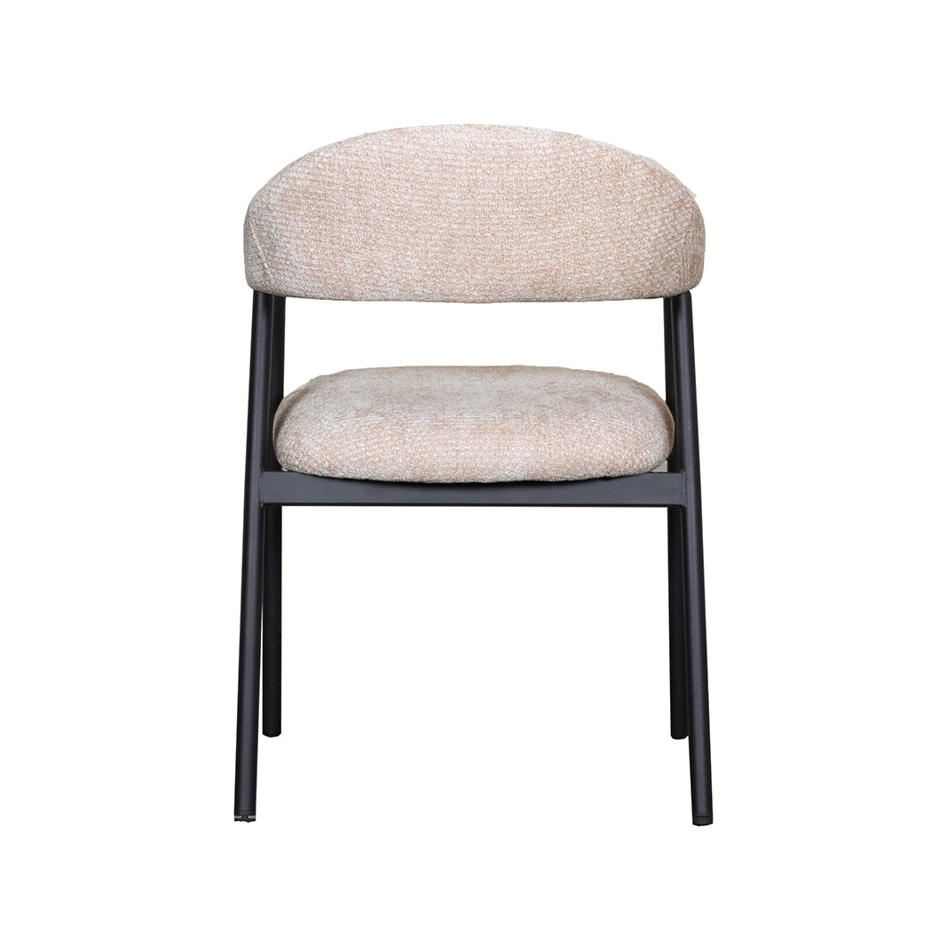 Label51 - Chaise de salle à manger Amaze - Tissu - Argile - 54 x 54 x 80 cm