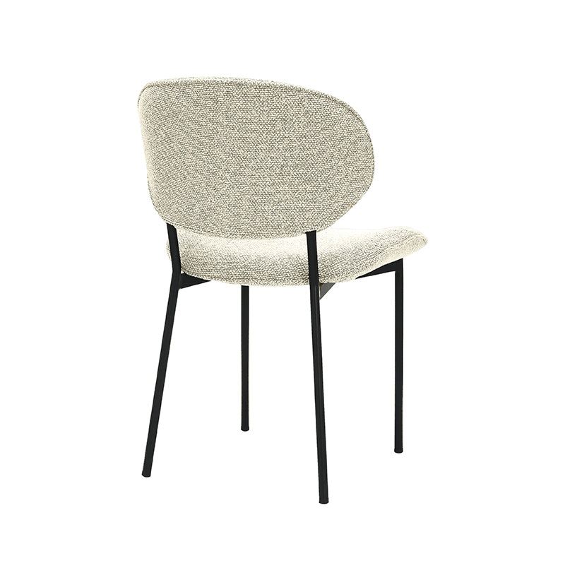 Label51 - Eetkamerstoel Senn - Bouclé - Naturel - 59 x 53 x 85 cm