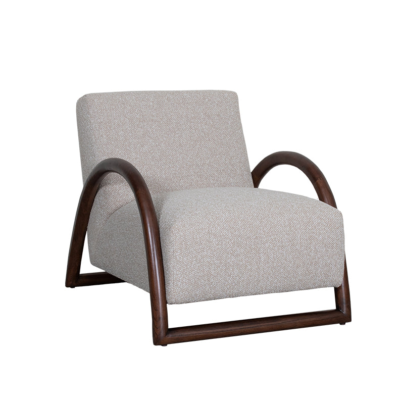 Label51 - Fauteuil Viggo - Bouclé - Naturel - 70 x 90 x 74 cm