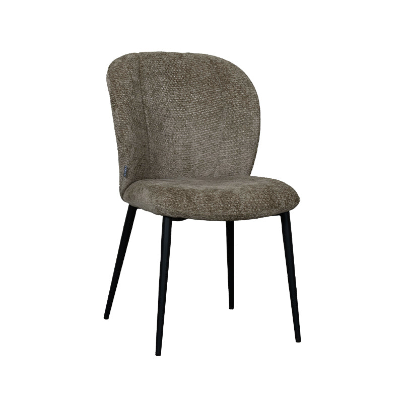 Label51 - Chaise de salle à manger Vino - Tissu - Vert chasseur - 49 x 62 x 85 cm