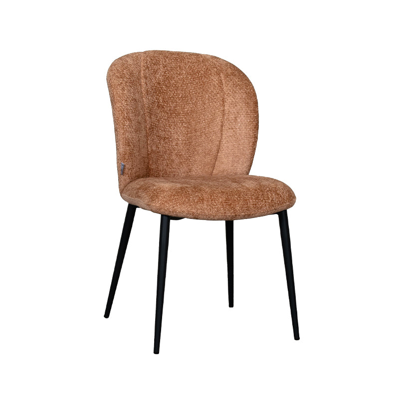 Label51 - Chaise de salle à manger Vino - Tissu - Cognac - 49 x 62 x 85 cm