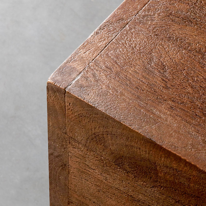 Label51 - Table basse Cube - Bois de manguier - Naturel - 80 x 80 x 40 cm