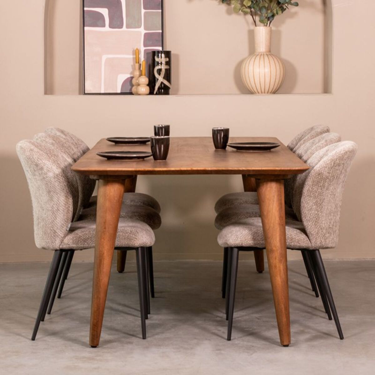 Label51 - Table à manger Fly - Bois de manguier - Naturel - 160 x 90 x 76 cm